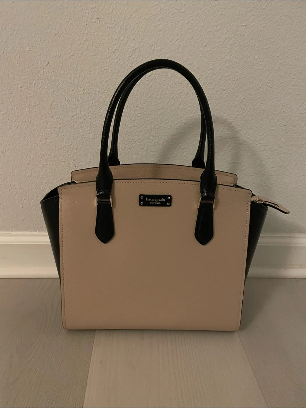 kate spade Beige and Black Two-Tone Satchel
